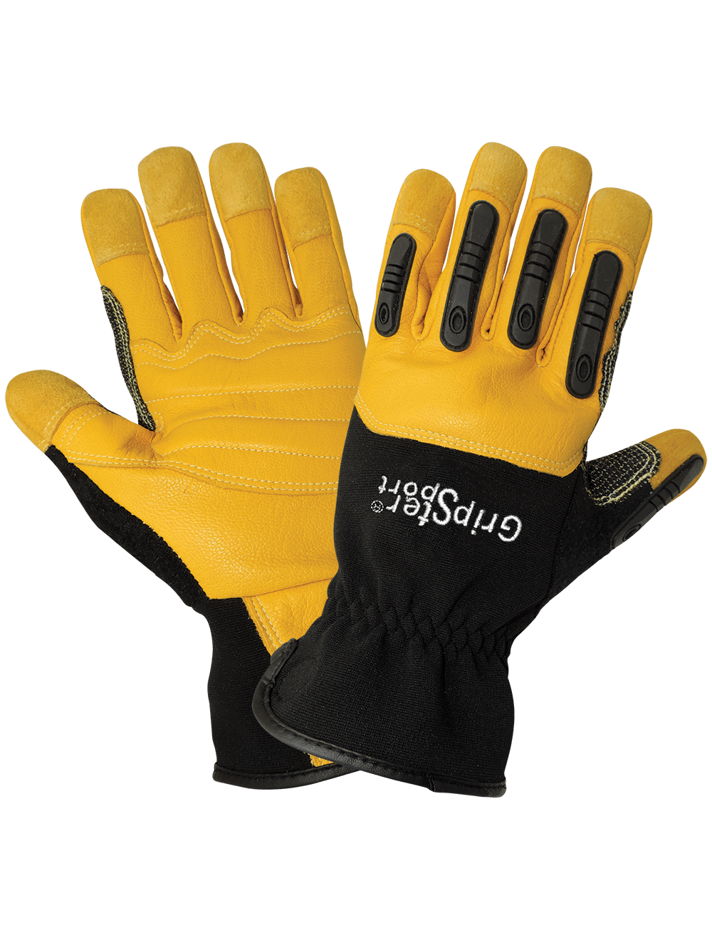 Gripster® Deerskin Leather Palm Mechanics Gloves with TPU Impact Protection