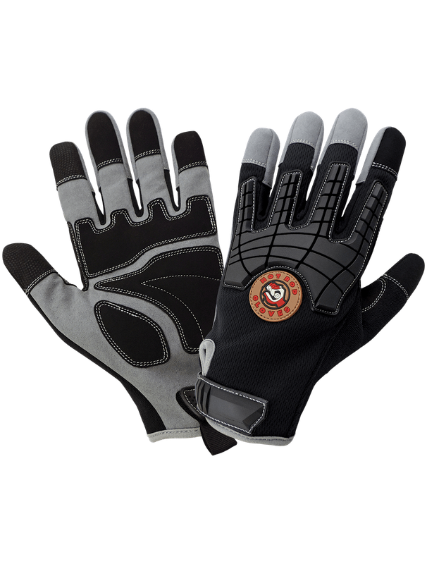 Hot Rod Synthetic Leather Palm, Mechanics w/ Impact, Per Pair
