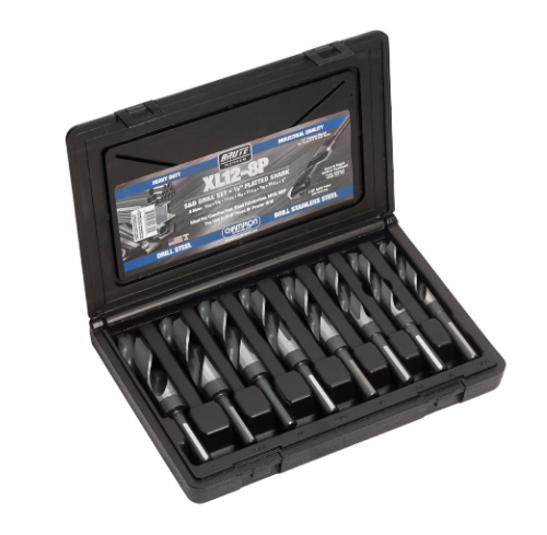 9/16, 5/8, 11/16, 3/4, 13/16, 7/8, 15/16, 1 BRUTE HSS Drill Bit Set