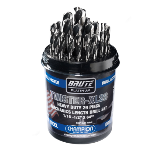 TWISTER 29 PC 1/16-1/2 x 64ths HSS DRILL BIT SET
