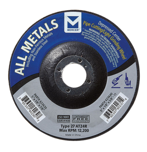 Type 27 Depressed Center Cutting/Light Grinding Wheels - 1/8"