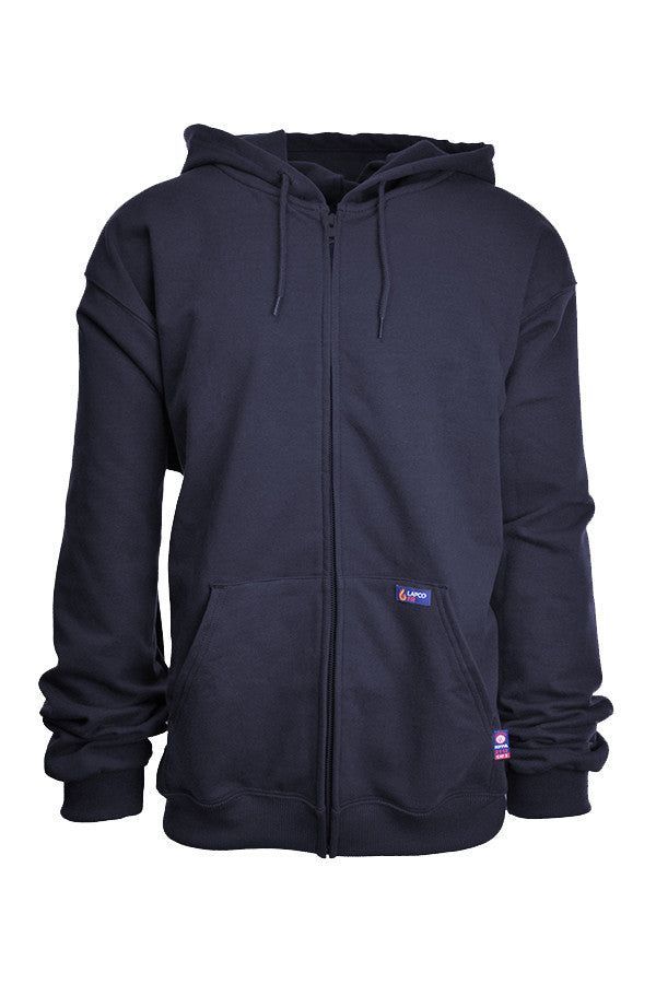 LAPCO FR Hoodie Sweatshirt | 95/5 Blend Fleece | Available in Black & Navy - Full Zip or Hoodie in Navy