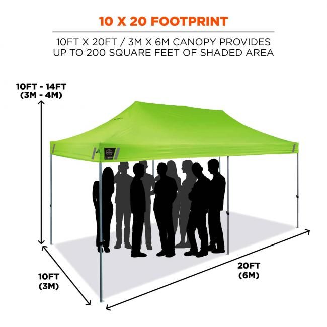 SHAX 6015 Heavy-Duty Pop-Up Tent - 10ft x 20ft
