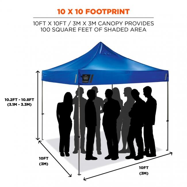 SHAX 6000 Heavy-Duty Pop-Up Tent - 10ft x 10ft
