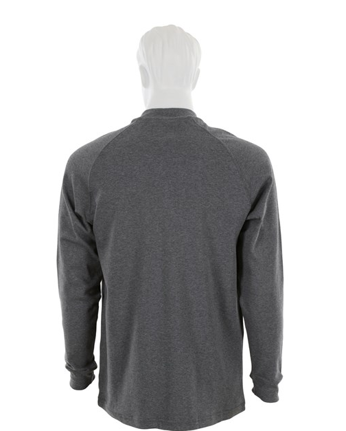 Flame Resistant (FR) Long Sleeve Henley Shirt, 100% Cotton, Gray
