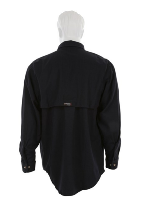 Summit Breeze® FR Longe Sleeve Shirt, Navy 5.5-ounce, Vented Underarms and Back