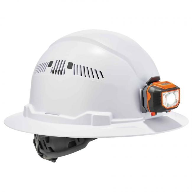 Skullerz® 8973LED Premium Full Brim Hard Hat with LED Light and Adjustable Venting - Class C