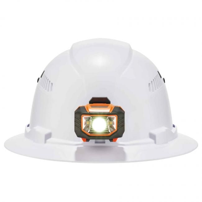 Skullerz® 8973LED Premium Full Brim Hard Hat with LED Light and Adjustable Venting - Class C