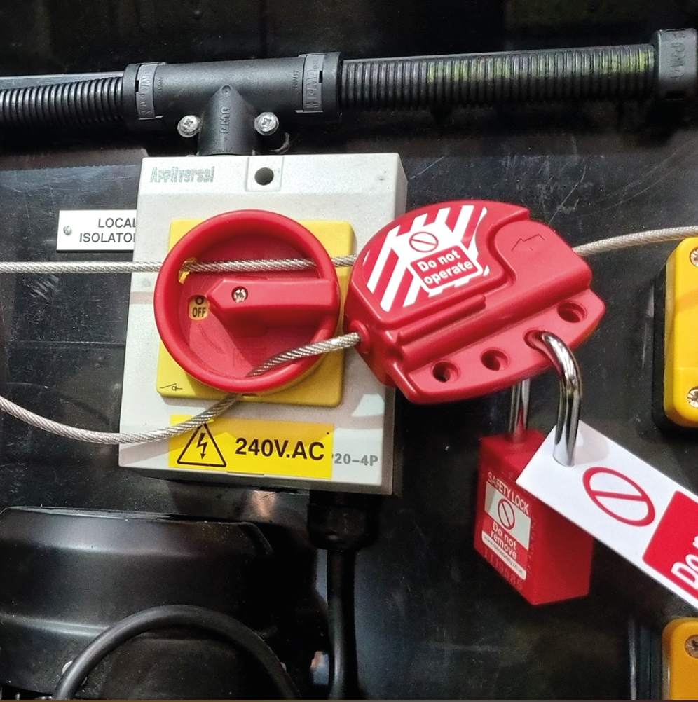 Cable lockout with 6 cable