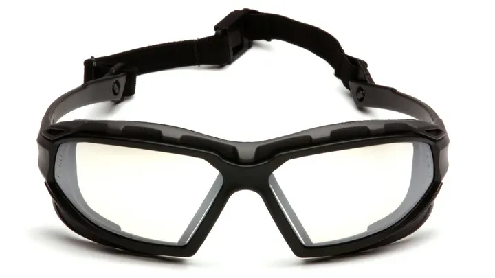 Higlander Plus, Indoor/Outdoor Mirror Anti-Fog Lens with Black/Gray Frame,  w/strap, spoggles