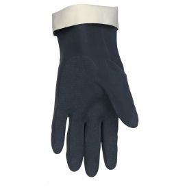 Black Neoprene Work Gloves, Flock Lined, 30 mil, 12 Inch Length, 6 dz/dc