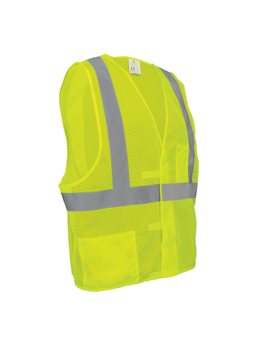 FrogWear HV, Mesh Polyester Safety Vest Class 2, Lime, Zipper