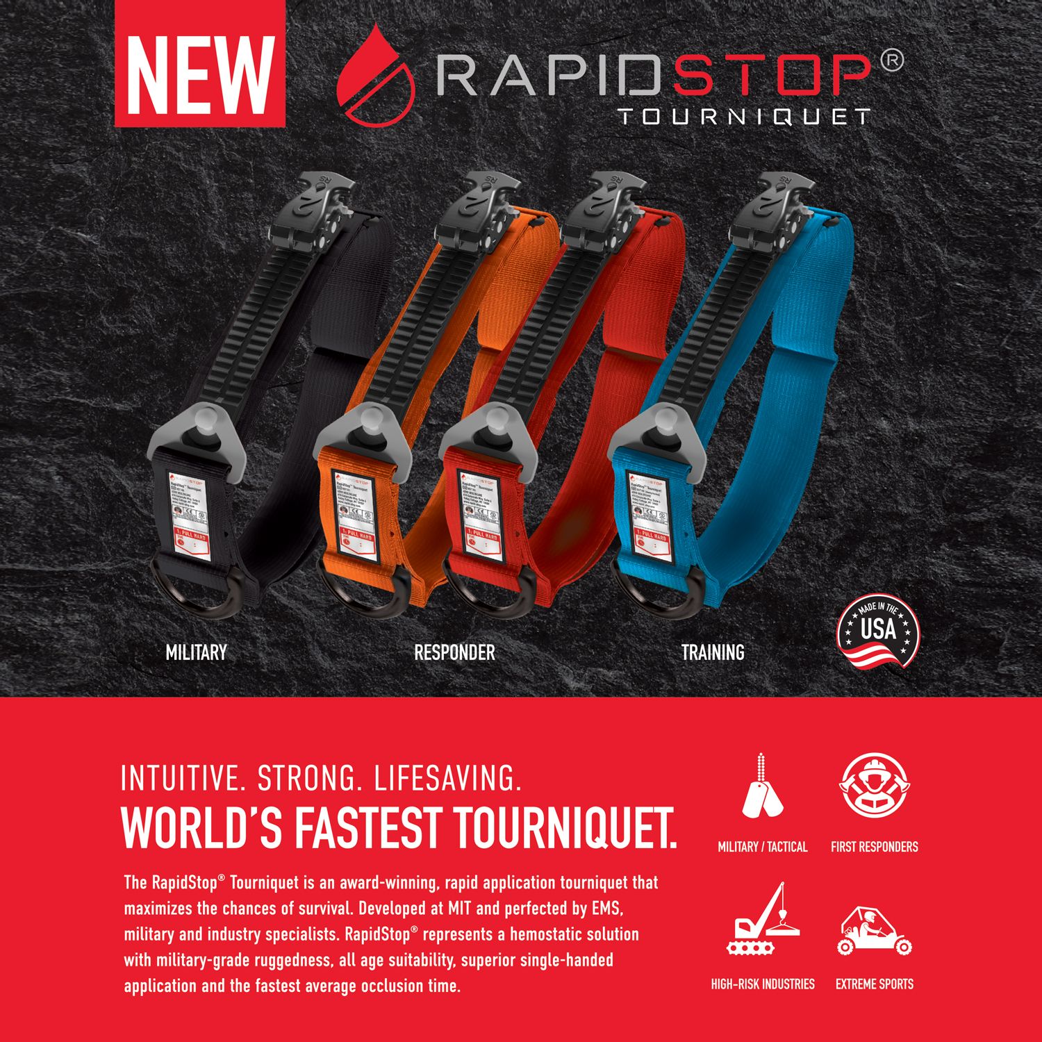 RAPIDSTOP™ Red Tourniquet