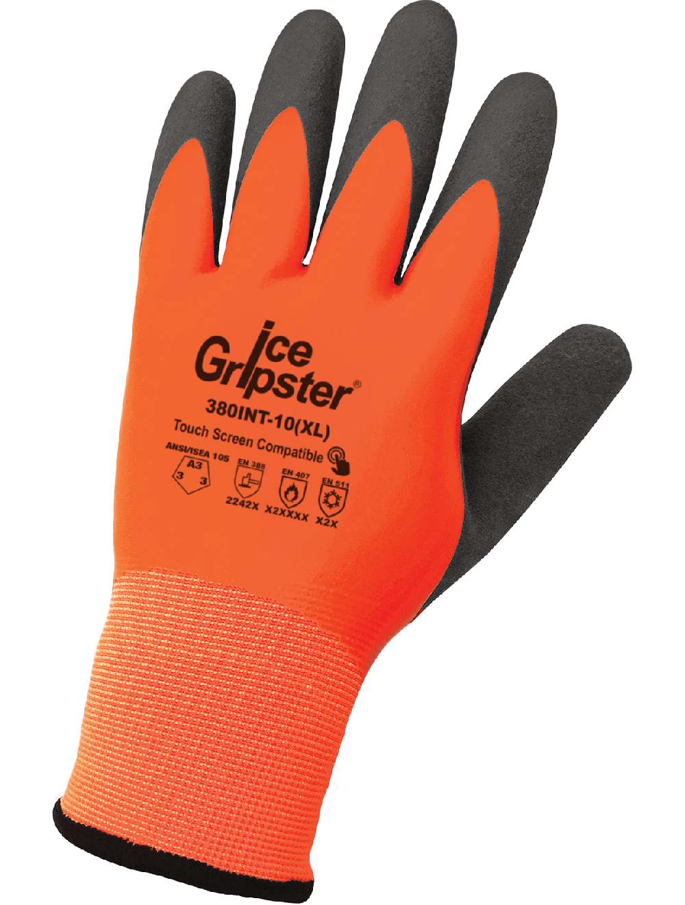 Ice Gripster® Cut A3, Abrasion 3, And Puncture 3 Double-Coated Cold Weather Gloves, Per Doz