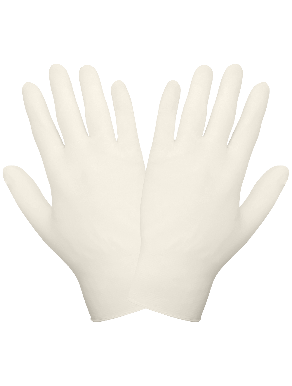 Natural Rubber Latex, Powder-Free, Industrial-Grade, Natural Color, 5-Mil, Textured Fingertips, 9.5-Inch