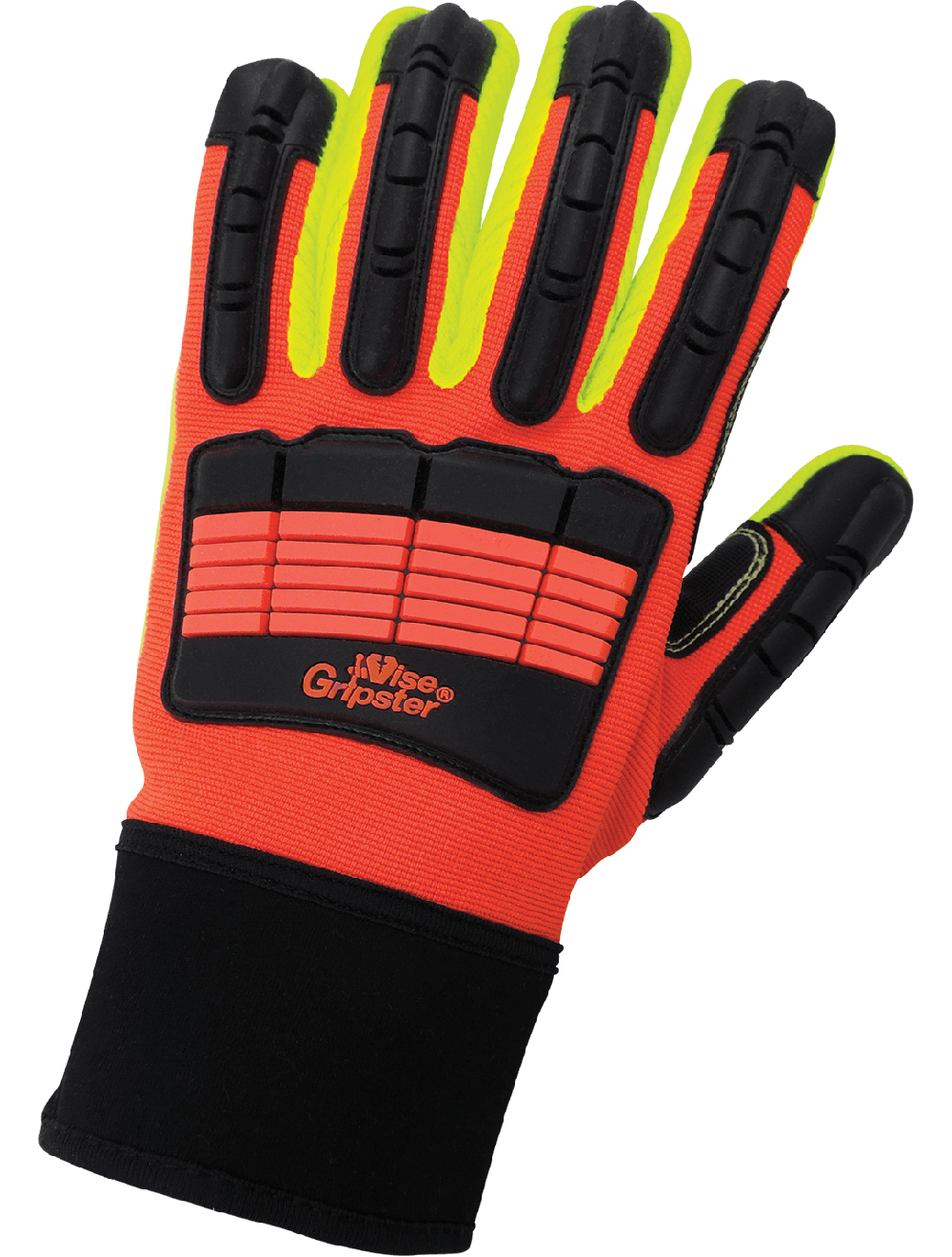 Vise Gripster® High-Visibility Impact Resistant Gloves, 18 oz. Yellow Cotton Corded, Cut A2, Impact 1, Per Pair