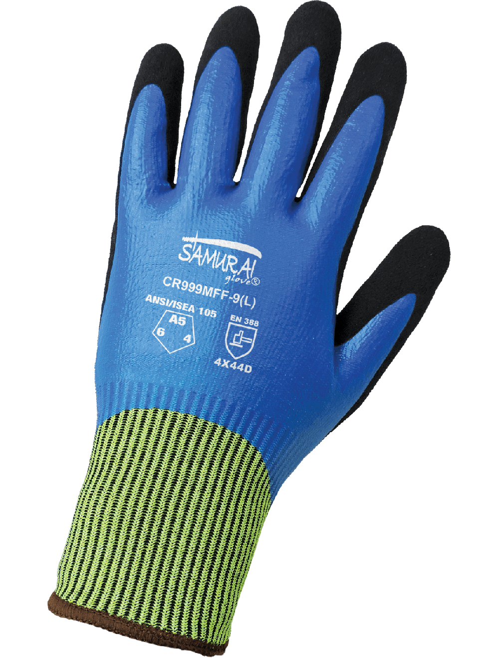 Samurai Double-Coated, Cut A4, Abrasion 6, Puncture 4, Anti-Static, Per Pair