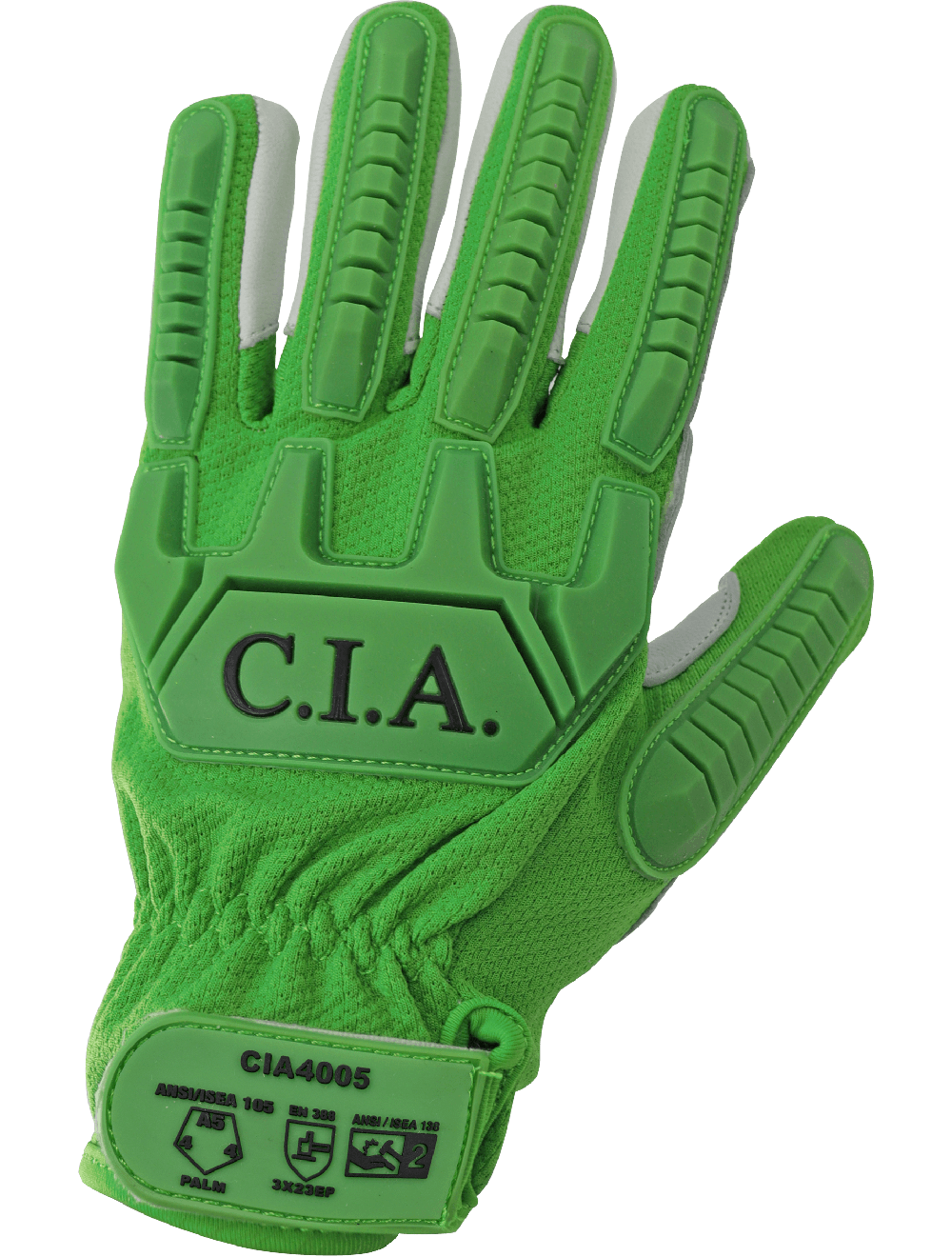 Mechanics Style Gloves, Leather Padded Palm, Cut A5, Impact 2, Punc 4, Per Pair