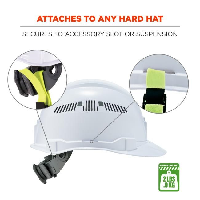 Squids 3155 Elastic Hard Hat Lanyard with Clamp - 2lbs / 0.9kg