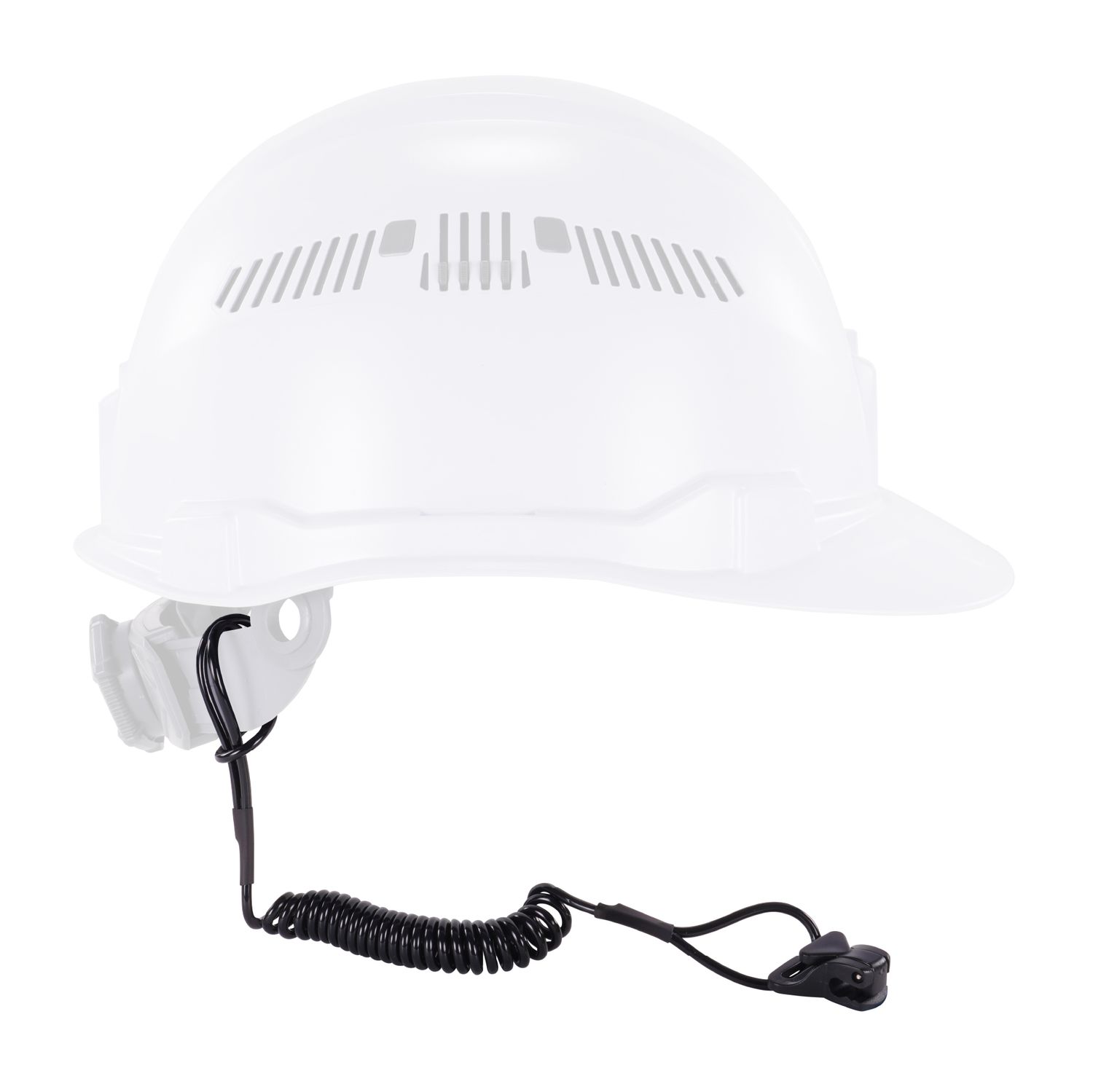 Squids 3158 Coiled Hard Hat Lanyard with Clamp - 2lbs / 0.9kg