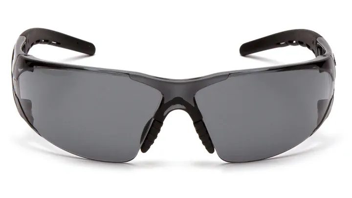 Fyxate Safety Glasses. Blk. Frame w/ Gray Anti-Fog Lens