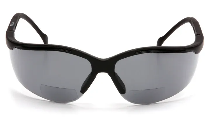 Venture II Readers +2.0 Gray Lens with Black Frame, 6/box