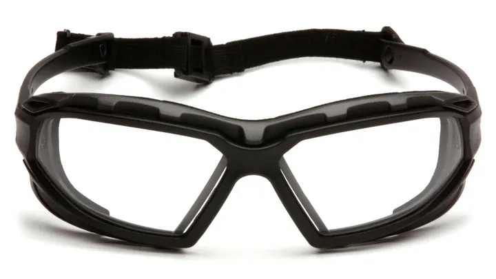 Highlander Plus, Clear H2X Anfi-Fog Lens with Black/Gray Frame, w/strap, spoggles