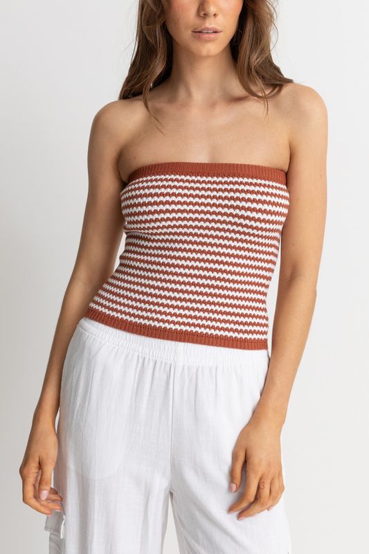 spirit strapless knit top