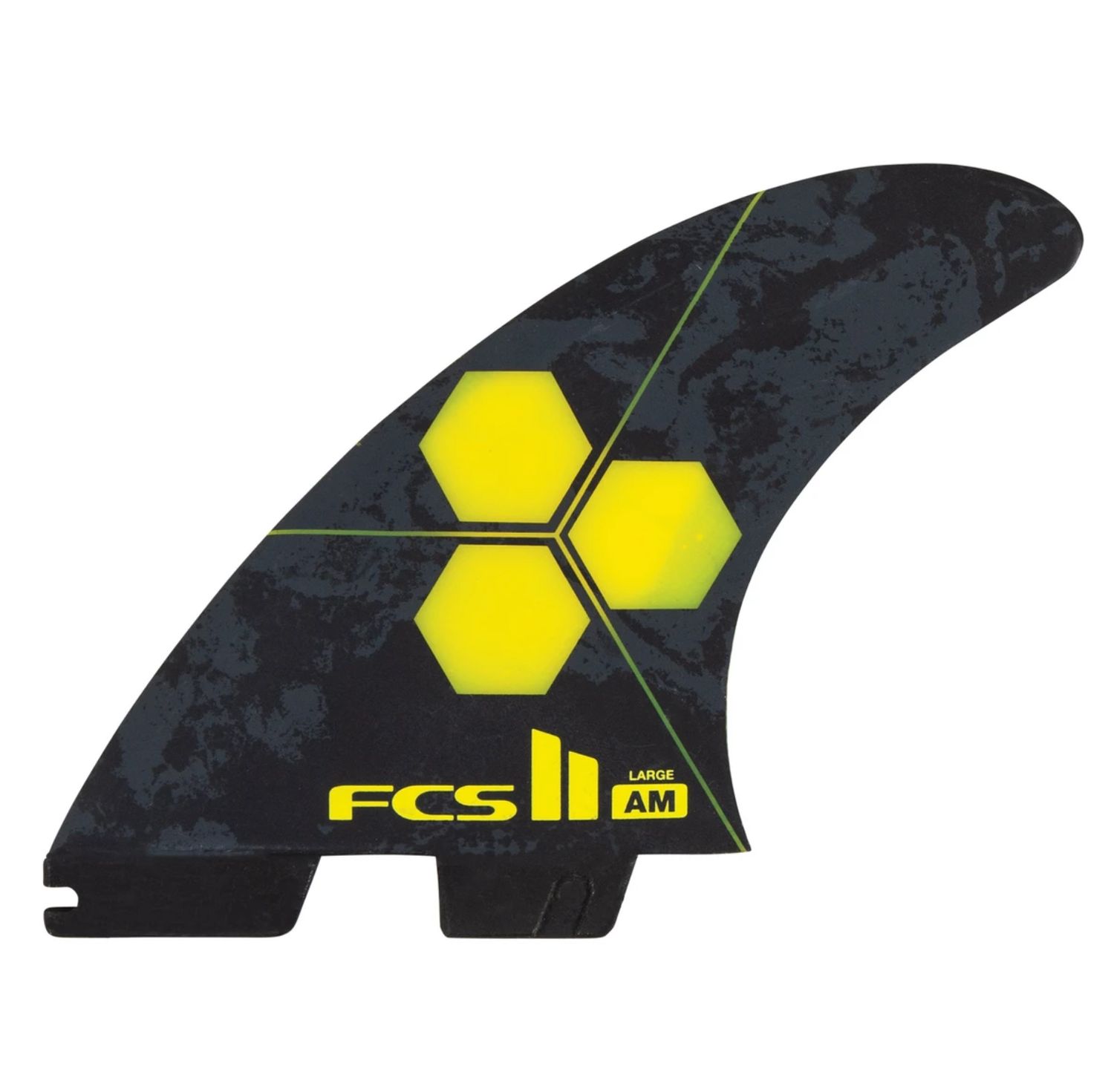 FCS2 AM PC LARGE YELLOW TRI FINS