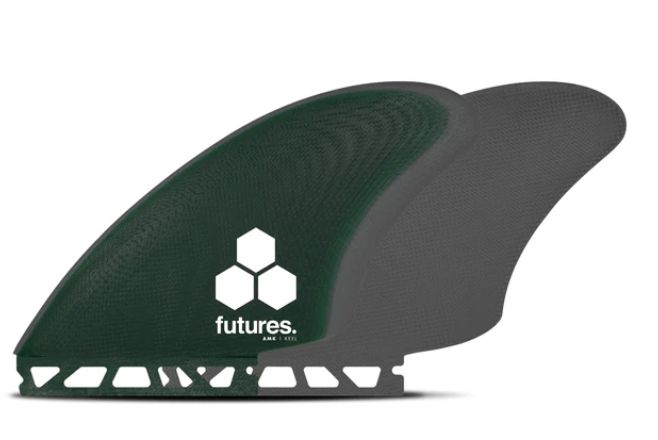 AL MERRICK KEEL TWIN FINS- GREEN/GRAY