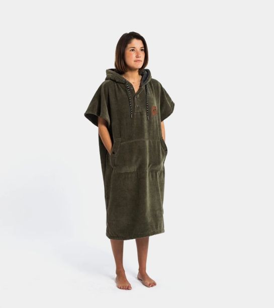 THE DIGS PONCHO, Color: GRN, Size: S/M