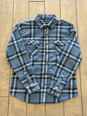 PEAK FLANNEL, Color: BLUE, Size: S