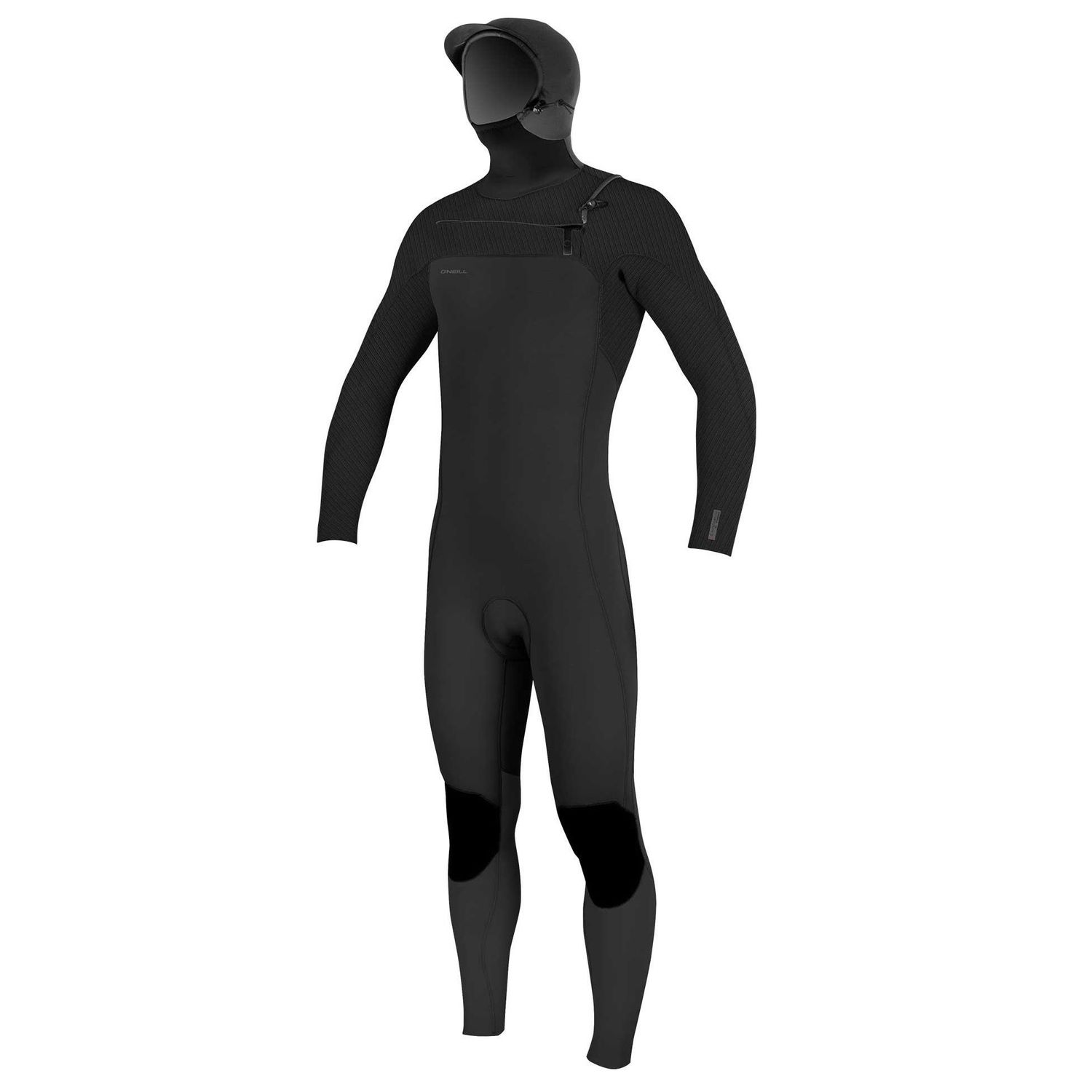 HYPERFREAK 5/4+MM CHEST ZIP FULL w/HOOD, Color: BLK, Size: S