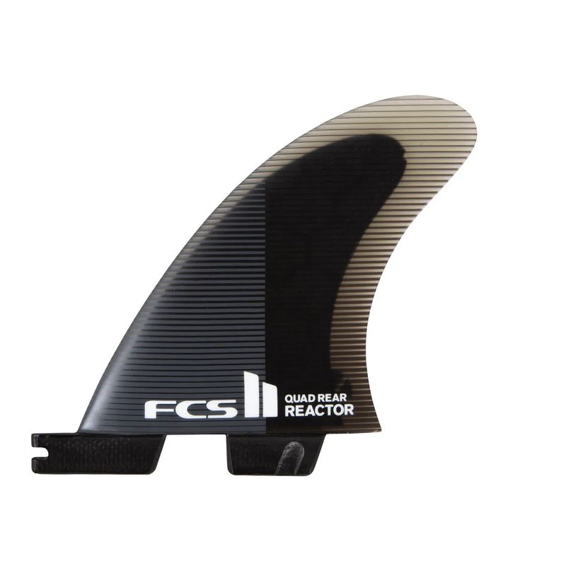 FCS II REACTOR PC MED CHARCOAL/BLACK QUAD REAR FINS