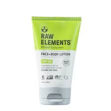 RAW ELEMENTS ECO FORMULA TUBE SPF30 FACE AND BODY 3OZ