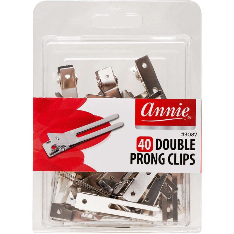 Annie Double Prong Clips - 40ct