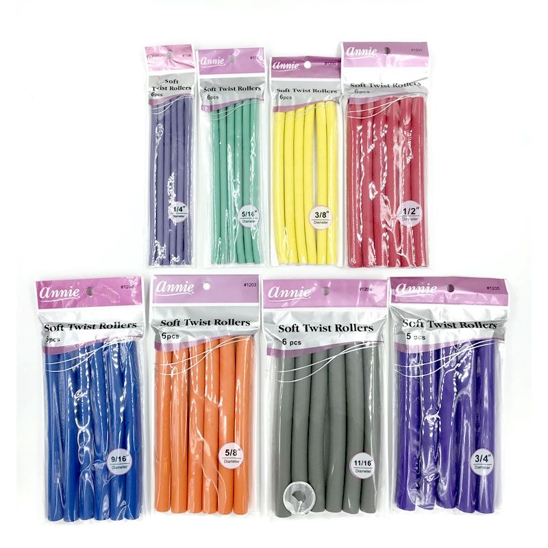 Annie Soft Twist Rollers - 7&quot;