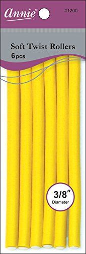 Annie Soft Twist Rollers - 7&quot;, Color: Yellow