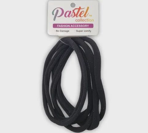 Pastel Black Elastic Headband