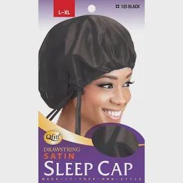 Qfitt Drawstring Satin Sleep Cap