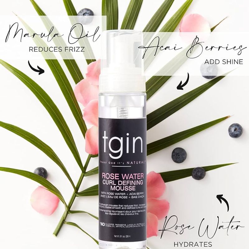 TGIN Rose Water Curl Defining Mousse
