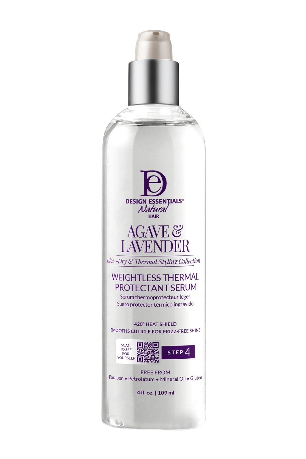 Design Essentials Step 4: Agave &amp; Lavender Thermal Protectant Serum