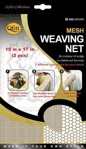 Qfitt Mesh Weaving Net - 2pcs, Color: Brown