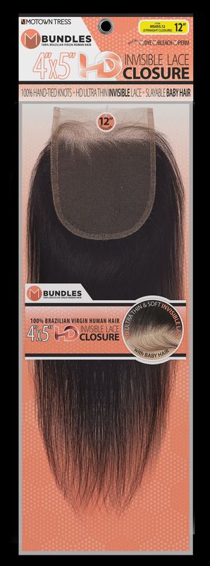 Motown Tress 4x5 HD Human Hair Straight Closure