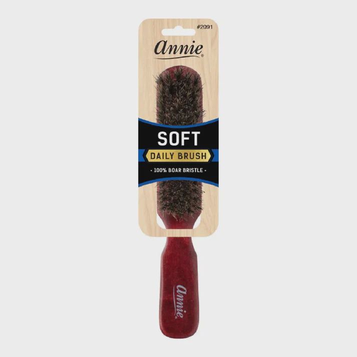 Annie Soft Wooden Daily Boar Bristle Brush