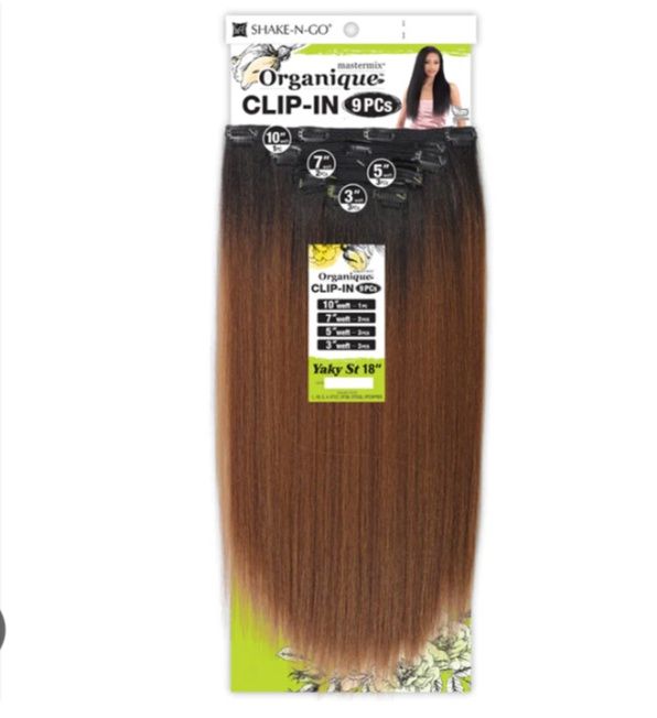 Organique Clip Ins Yaki Straight 18&quot;