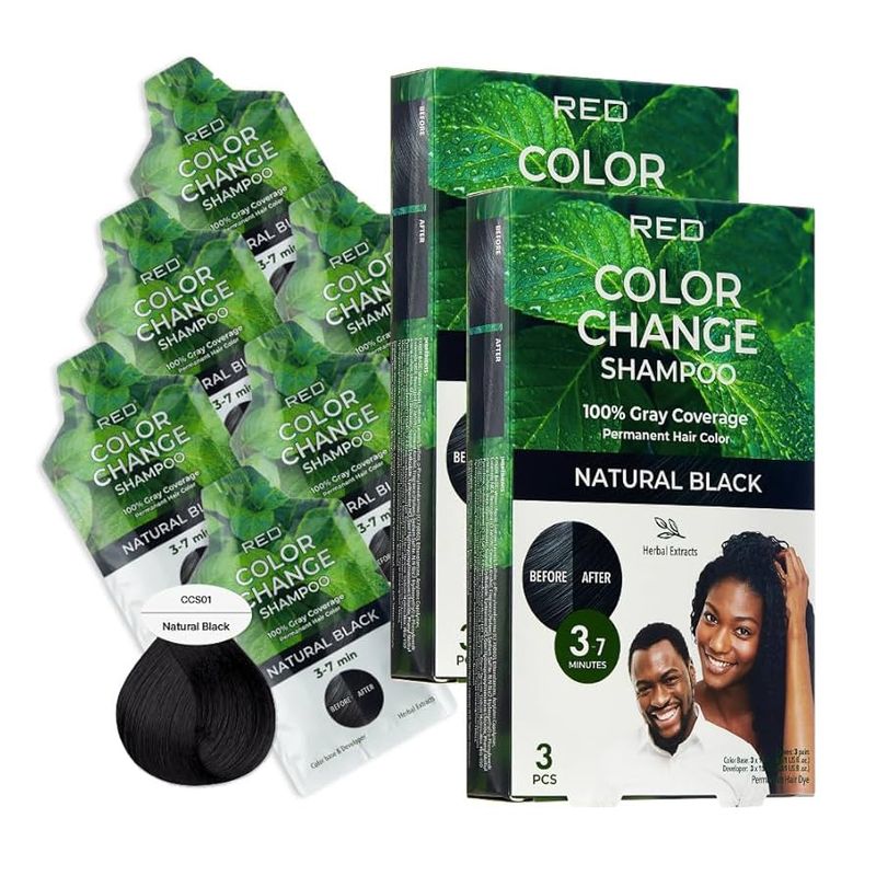 Red Color Change Shampoo Packet