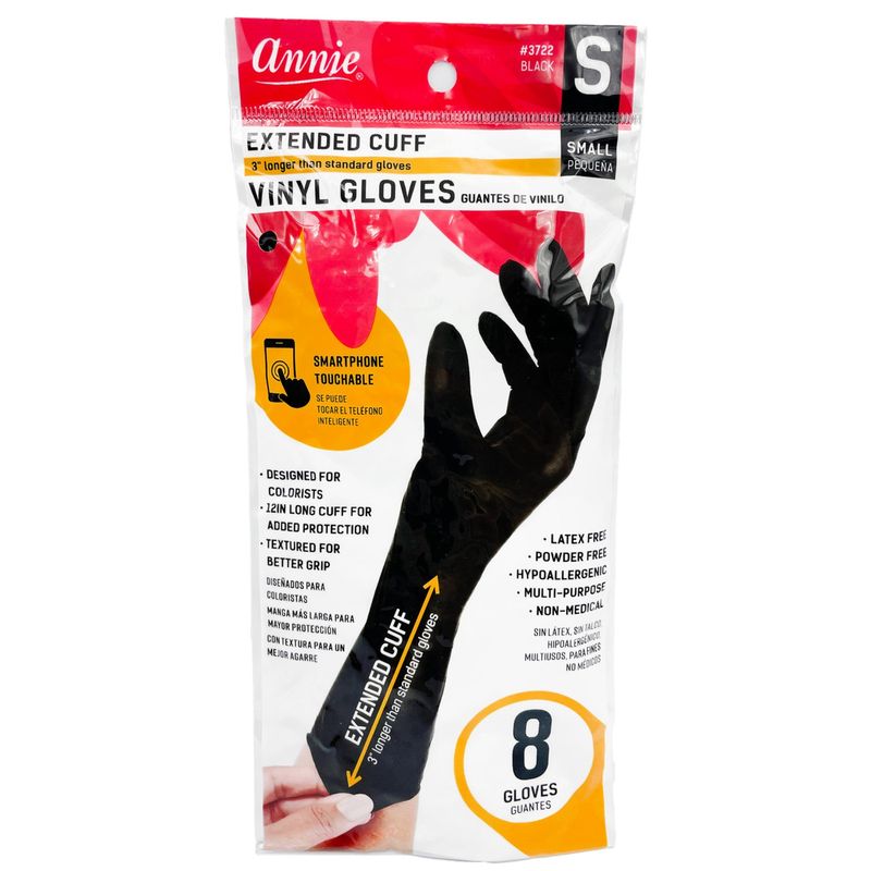 Annie Vinyl Extended Cuff Gloves