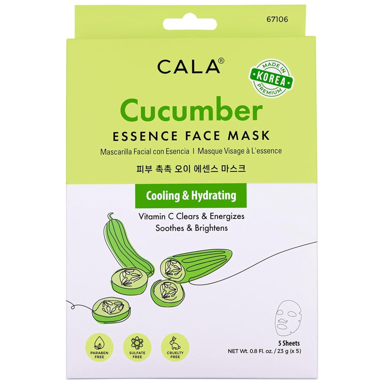 Cala Face Mask Essence, Fragrance: Cucumber