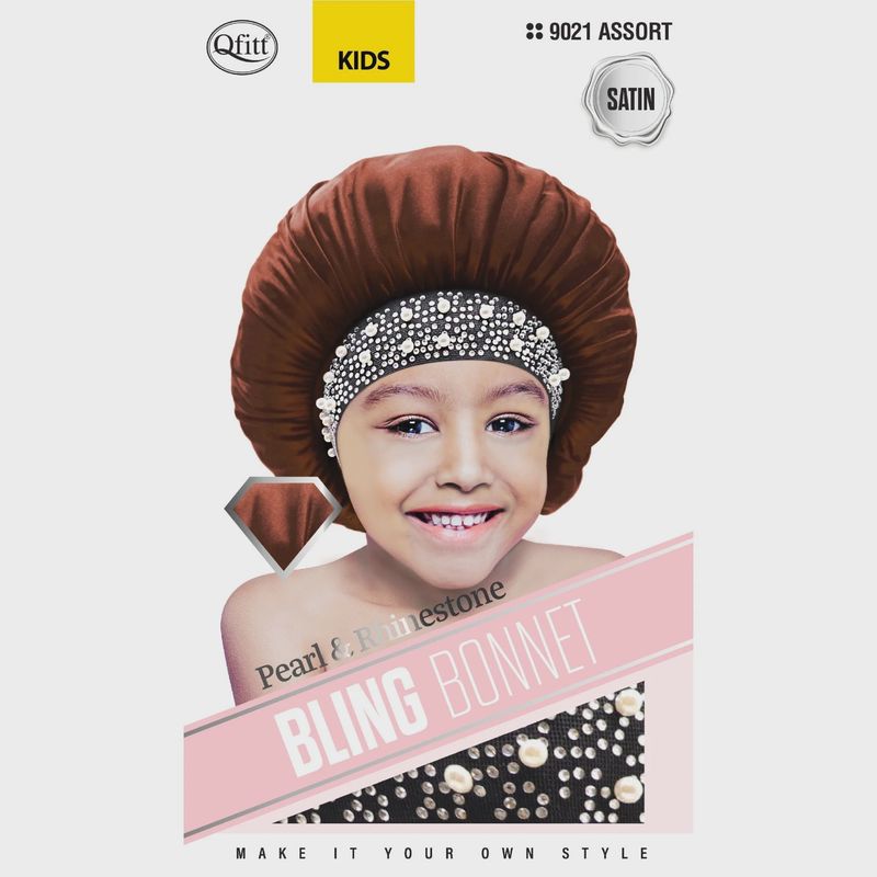 Kids Bling Bonnet Pearl Band